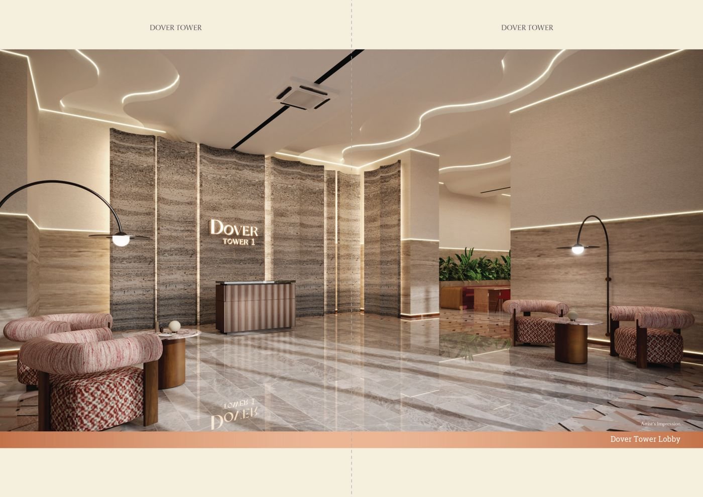 Dover Tower lobby interior at Causewayz Square @ JBCC
