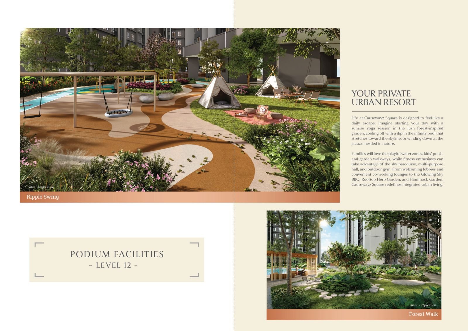 Kids' playground and garden lounge at Causewayz Square @ JBCC