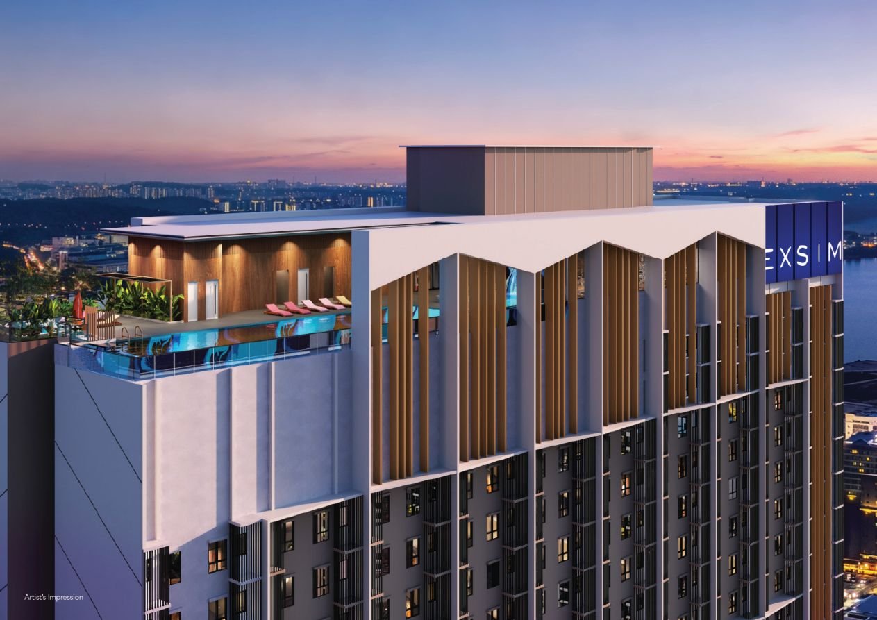 Axis Tower rooftop infinity pool and sky lounge