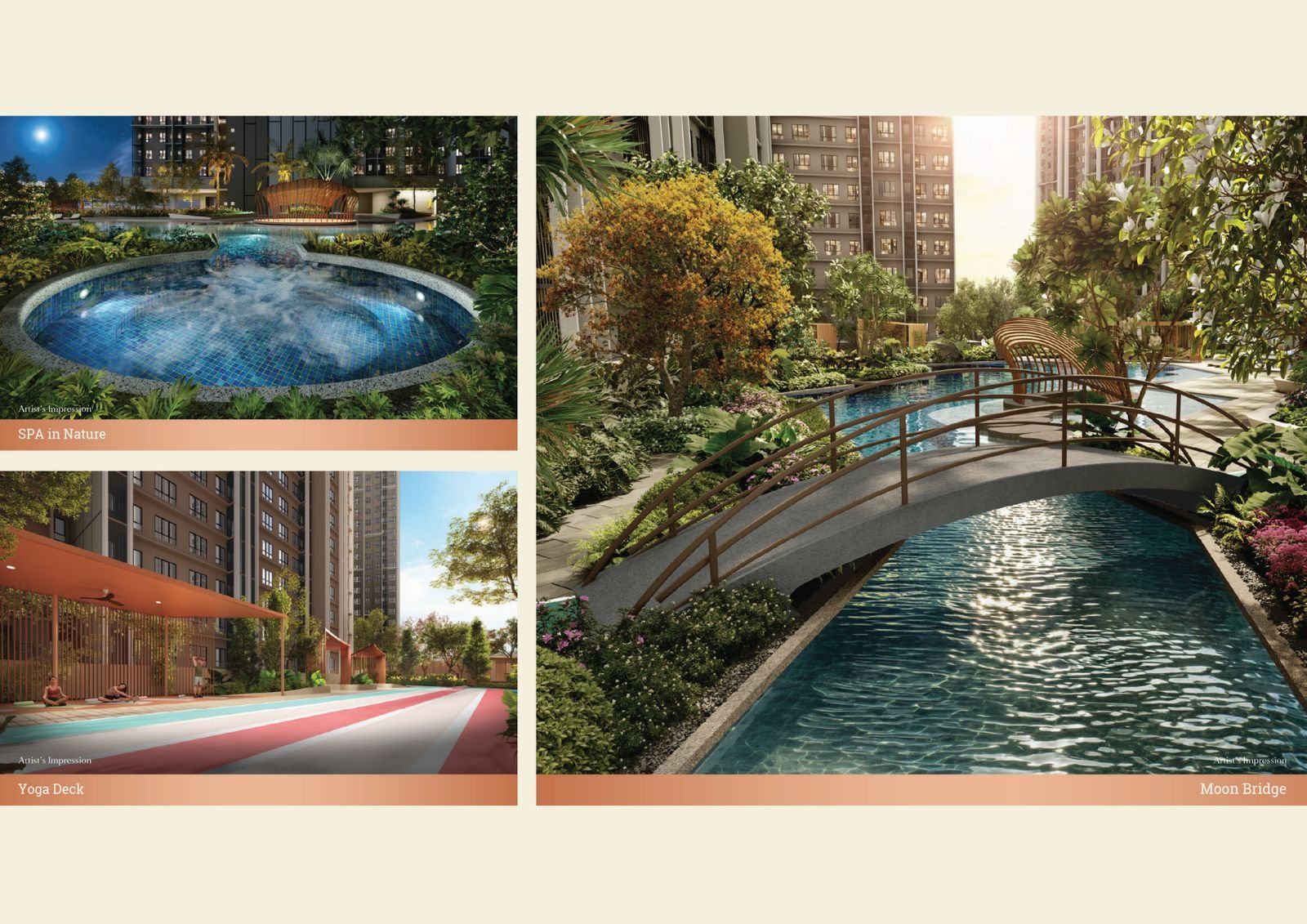 SPA, yoga deck and Moon Bridge garden walkway